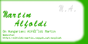 martin alfoldi business card